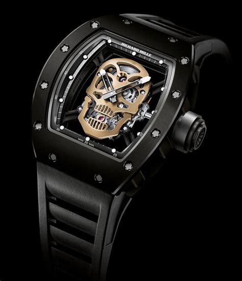 richard mille fake skull watch|richard mille black skeleton price.